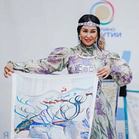 Алаhа / Платок "Путь на гору" 70х70